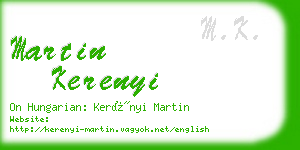 martin kerenyi business card